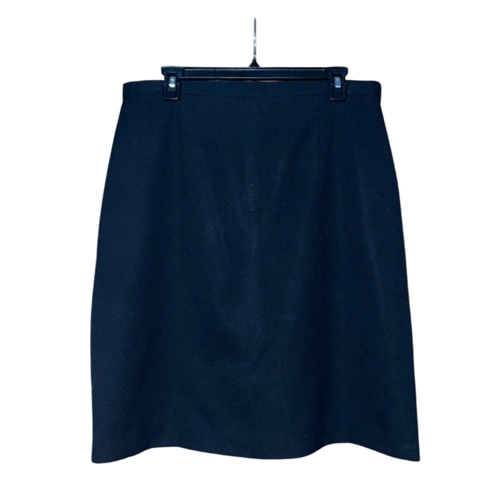 Gloria Vanderbilt Zipper Skirt - Black - Size L